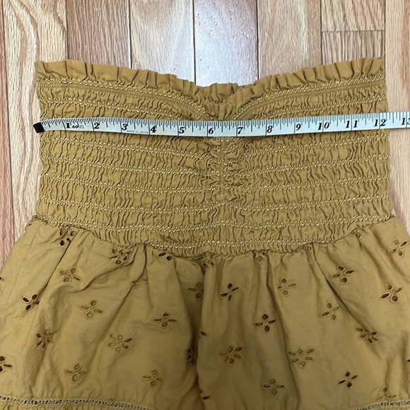 American Eagle Golden Strapless Boho Mini Dress - Picture 4 of 5